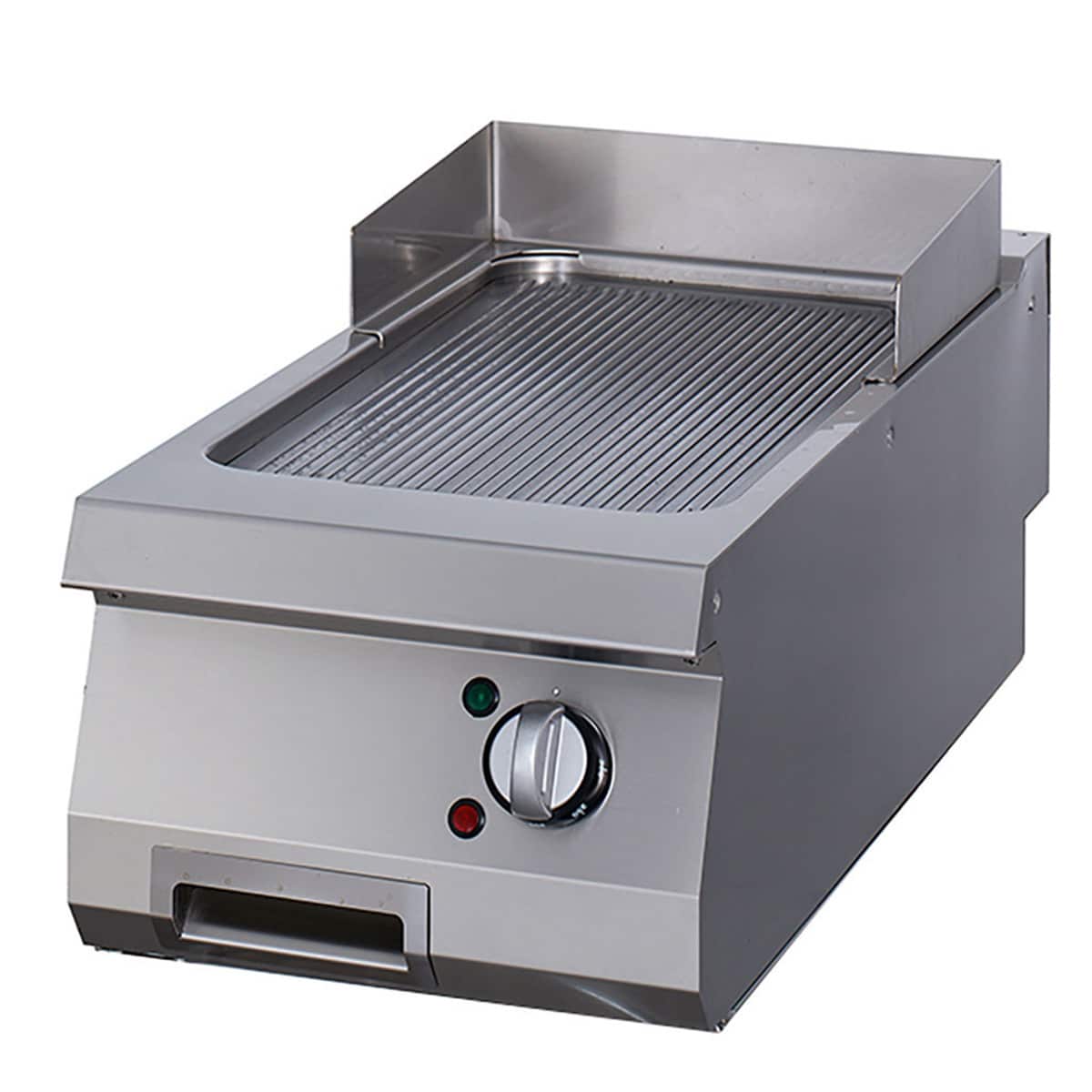 Elektryczna płyta grillowa chromowana - ryflowana - 6 kW | Maxima 09398583