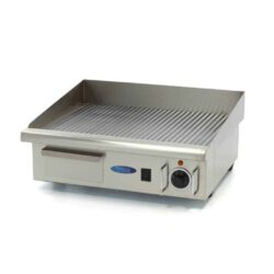 Elektryczna płyta grillowa - 55 cm - 3 kW - ryflowana | Maxima 09300070
