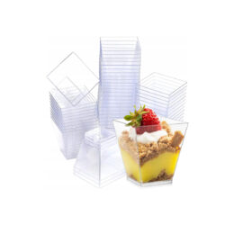 Fingerfood plastikowe kubeczki na deser - 60 ml - 50 szt. | Gastrokitchen