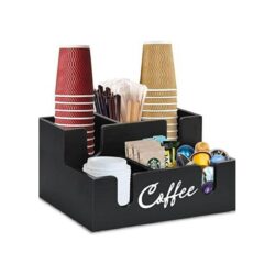 Organizer - box do kawy - 23x28x15 cm - czarny | Gastrokitchen