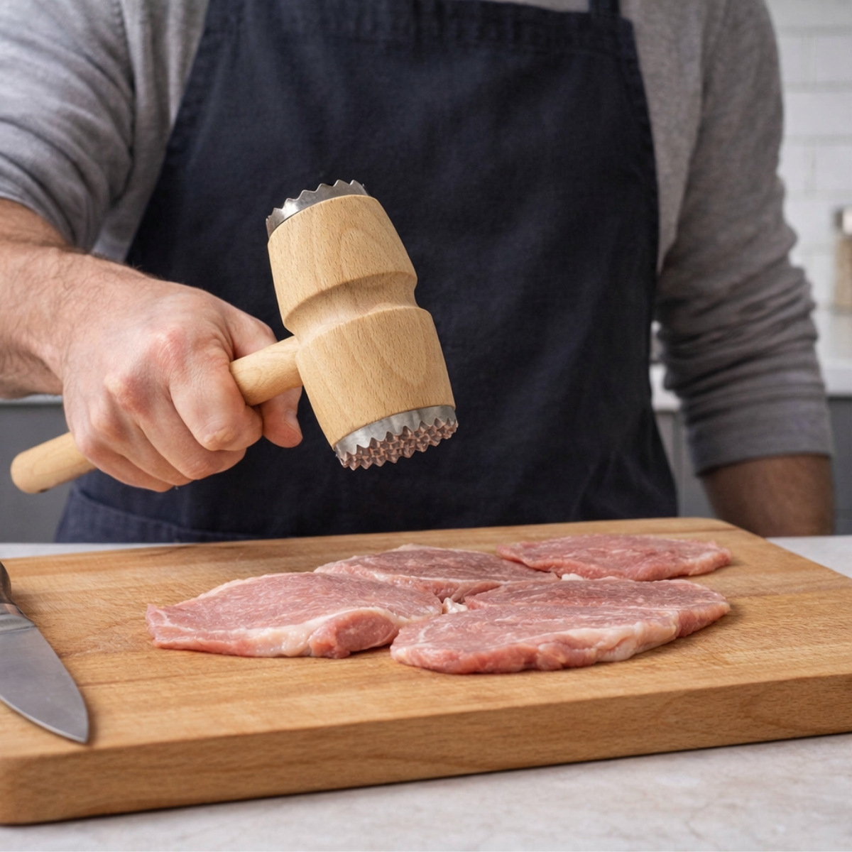 Drewniany tłuczek do mięsa - 29 cm | Gastrokitchen