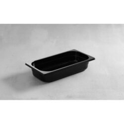 GN 1/4 - 65 mm POLIWĘGLAN - czarna | Hendi 862636
