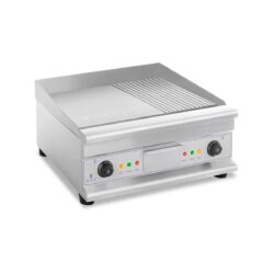 Elektryczna płyta grillowa - ryflowana/gładka 60 cm - 2 x 3,2 kW | RCG-60GB