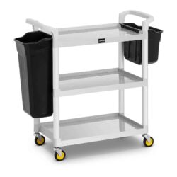Hotelowy wózek serwisowy - 2 plastikowe pojemniki - 150 kg | UNICLEAN 150