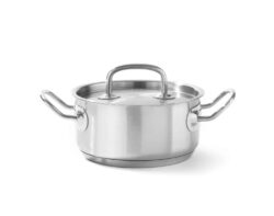 Garnek niski z pokrywką - 1,4 L - Kitchen Line | Hendi 836002