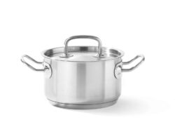 Garnek średni z pokrywką - 1,9 L - Kitchen Line | Hendi 836101