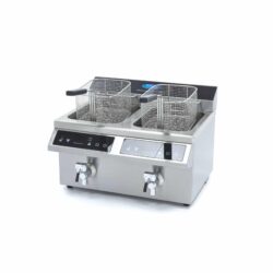 Indukcyjna frytownica z kranikiem - 2x8 L | Maxima 09371095