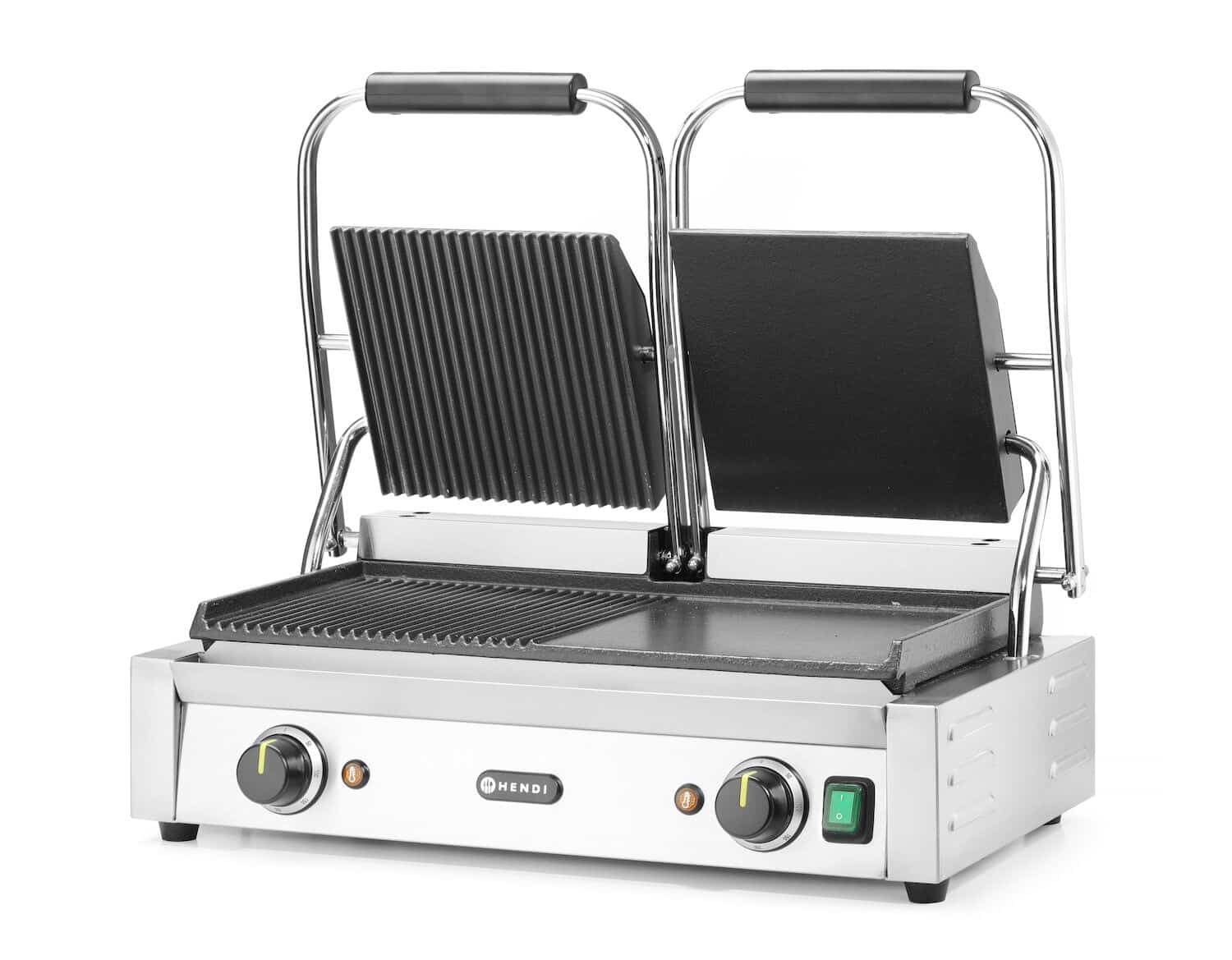 Grill kontaktowy - gładki/ryflowany | Hendi 263907