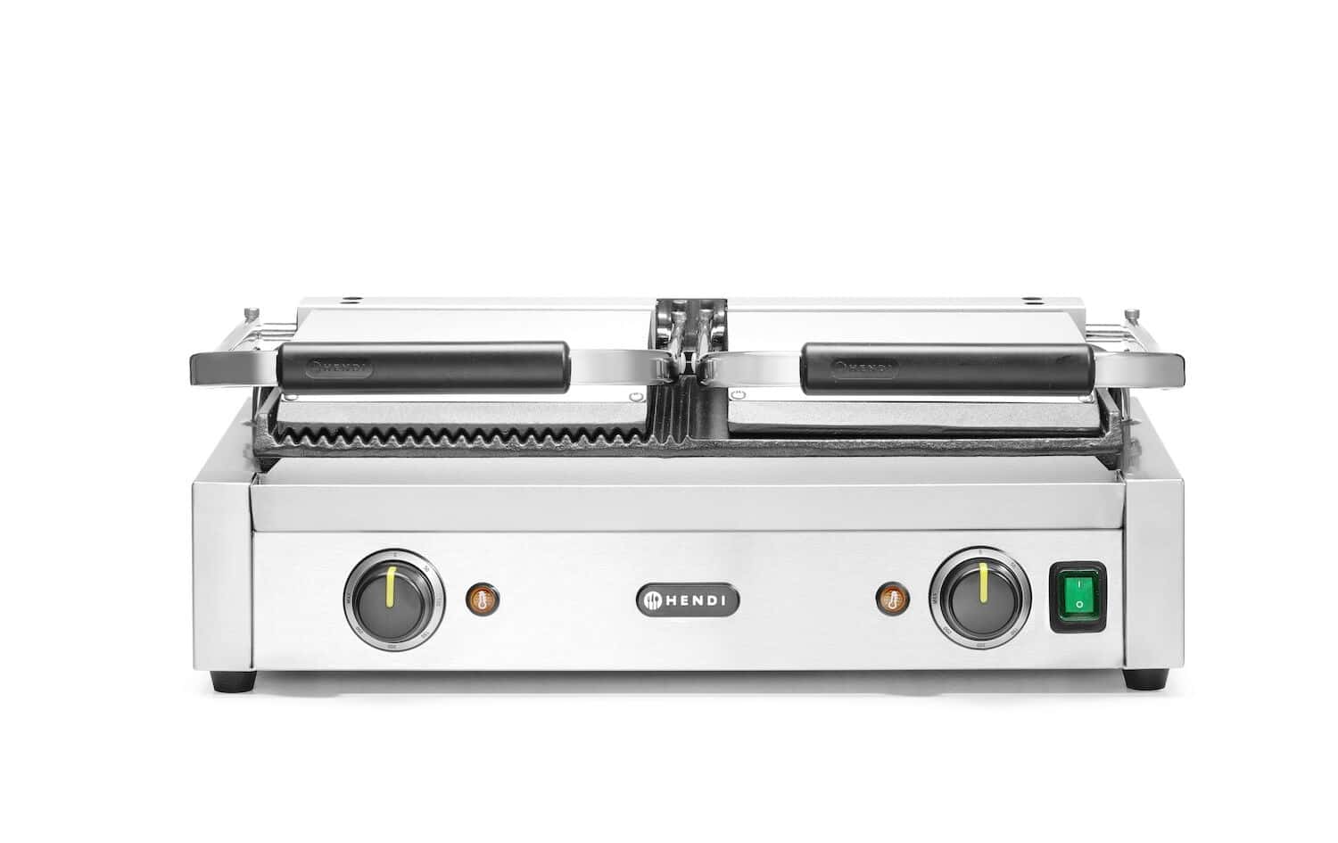 Grill kontaktowy - gładki/ryflowany | Hendi 263907