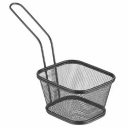 Koszyk na smażone potrawy czarny - 130 x 115 mm | Hendi 425695