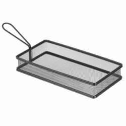 Koszyk na smażone potrawy czarny - 255 x 153 mm | Hendi 425657