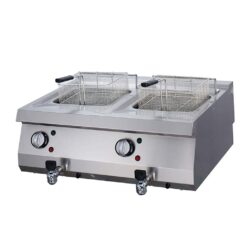 Elektryczna profesjonalna frytownica z kranikiem - 2 x 12 L | Maxima 09394999