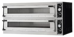 Piec do pizzy 2-komorowy - 20 400 W - Prismafood | Trays 66L Glass