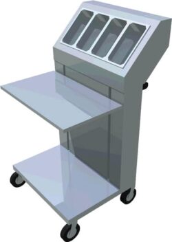 Wózek regulowany na tace i sztućce T-VT-5