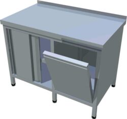 Stół roboczy z uchylnym koszem T-AZS-8