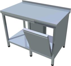 Stół roboczy z uchylnym koszem T-AZS-9