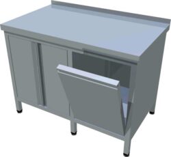 Stół roboczy z uchylnym koszem T-ASD-3