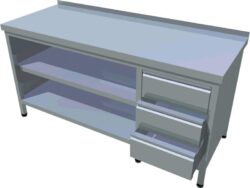 Stół roboczy z szufladami długi T-AZSV-3