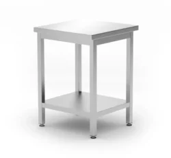 Stół roboczy z półką Budget Line - 600x600x850 mm | Hendi 817094