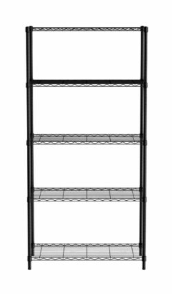 regal gastronomiczny gastronomiczny regulowany - 5 półek - 183x91x45 cm - czarny | Hendi 812990