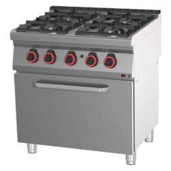 Kuchnia kombinowana z piekarnikiem elektrycznym - 4x palnik | 800/700, SPBT-70/80-21GE