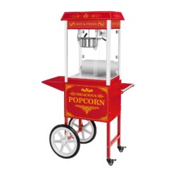 Maszyna do popcornu z wózkiem - retro design - czerwona | RCPW.16.2