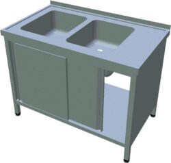 Stół zlewozmywakowy z obudową T-AUSD-2S