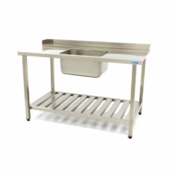 Stół zlewozmywakowy z umywalką - 1200x750 mm - po prawej | Maxima 09201031