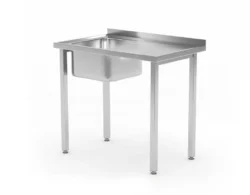 Umyvaci stol s drezom vlavo Budget Line 800x600x850 mm Hendi 816776.webp