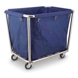 Wózek na bieliznę ze stali nierdzewnej z zdejmowanym workiem na bieliznę - 900x650 mm | Amerbox