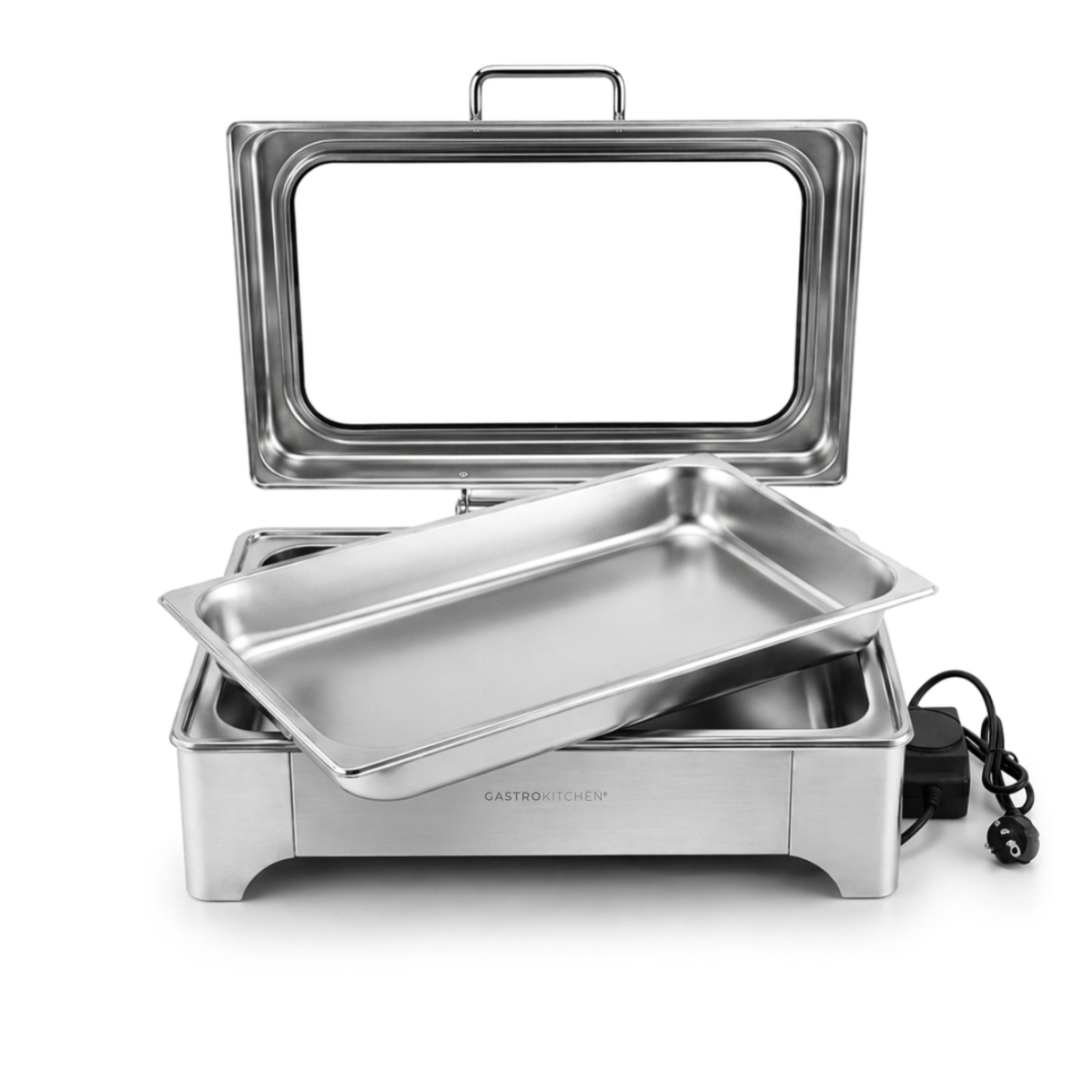 Elektryczny przeszklony chafing 9 L - GN 1/1 | Gastrokitchen
