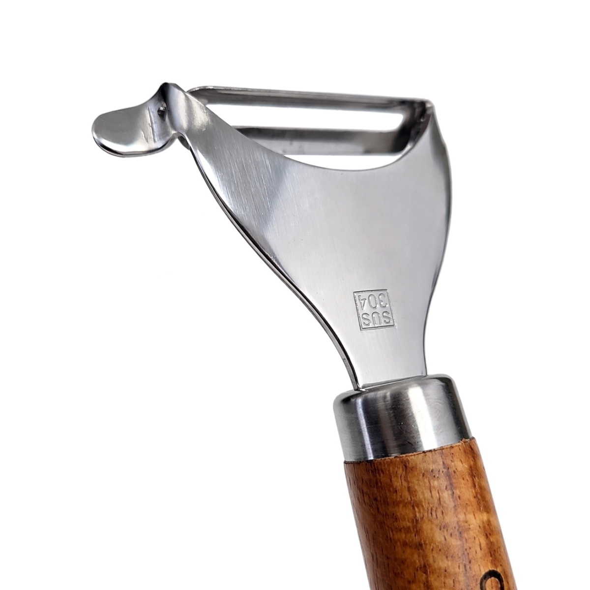 Stalowa obieraczka do warzyw z drewnianym uchwytem - 17,5 cm | Gastrokitchen
