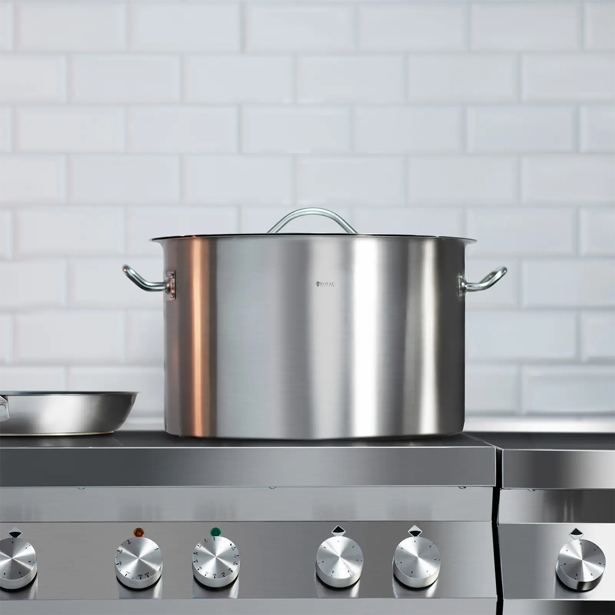 RoyalCatering garnek ze stali nierdzewnej na indukcje 31l 40cm RCST 32F (1)
