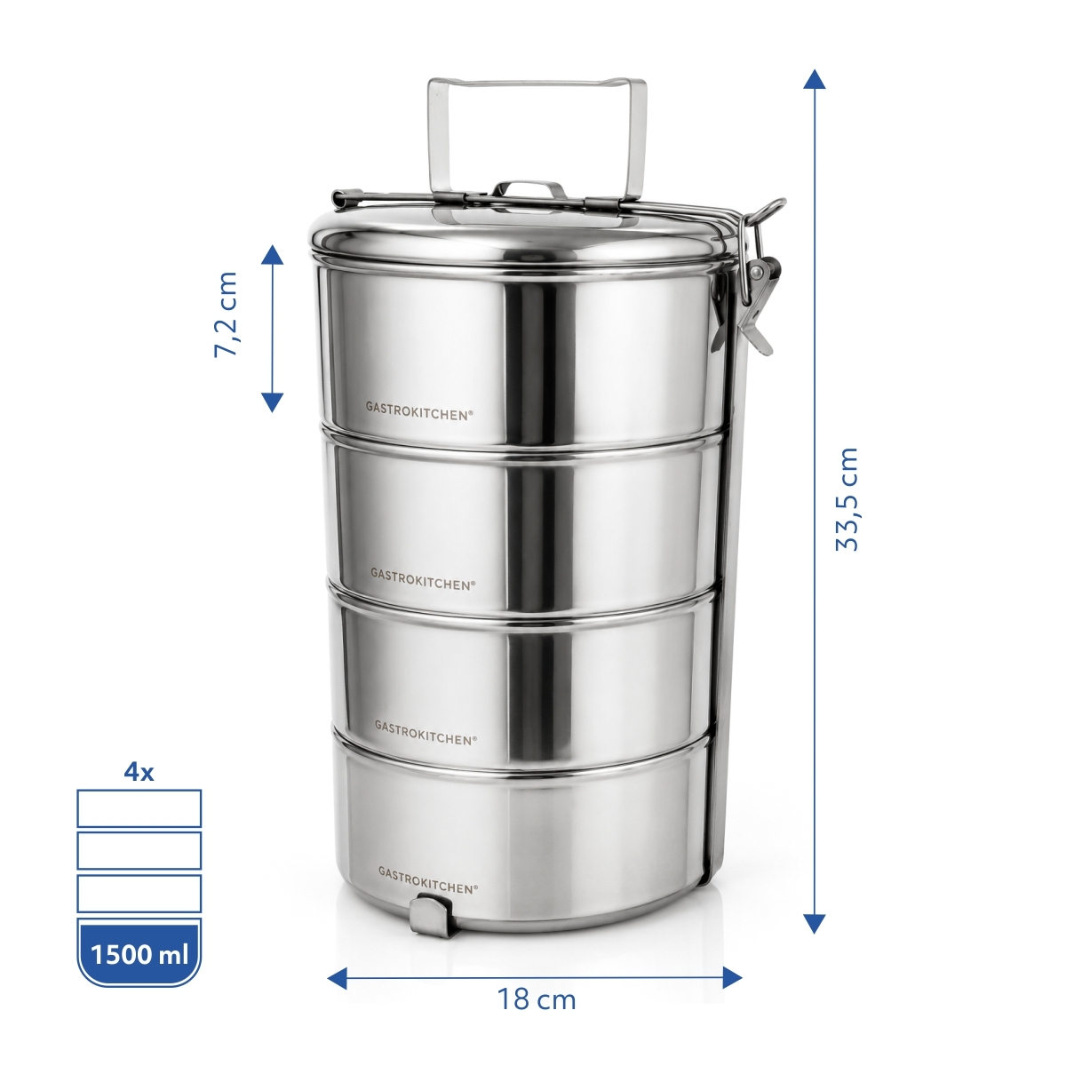 gastrokitchen czteropietrowa menazka obiadowa stal nierdzewna 4x15 l (1)