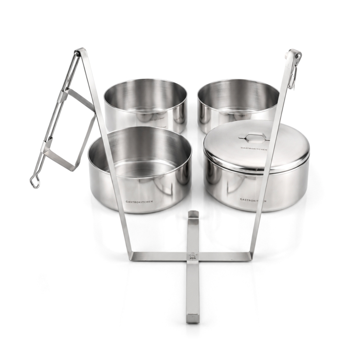 gastrokitchen czteropietrowa menazka obiadowa stal nierdzewna 4x15 l (2)