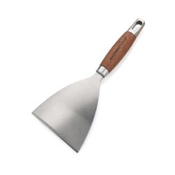 Szpatułka kuchenna GASTROKITCHEN z drewnianą rączką i ostrzem ze stali nierdzewnej 430, 24x9,5 cm.