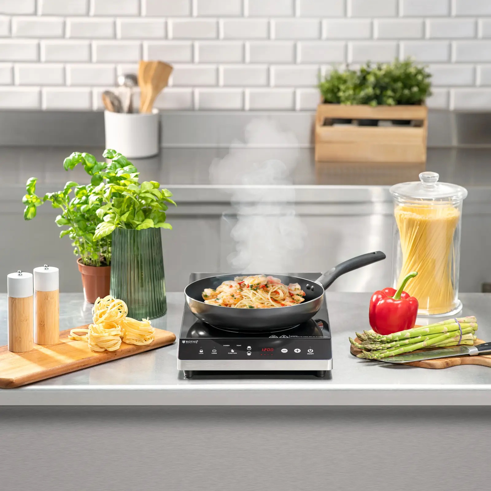 Kuchenka indukcyjna - 2 płyta - 3500 W - 230 V | RCIC-1800P6