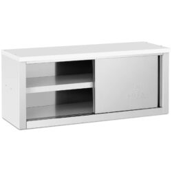 Szafka ścienna - drzwi przesuwne - 120 x 40 x 50 cm - stal nierdzewna