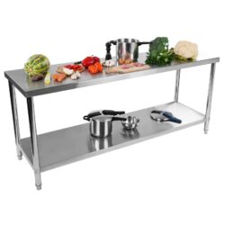 Stół ze stali nierdzewnej - 200 x 60 cm - 400 kg | RCAT-200/60