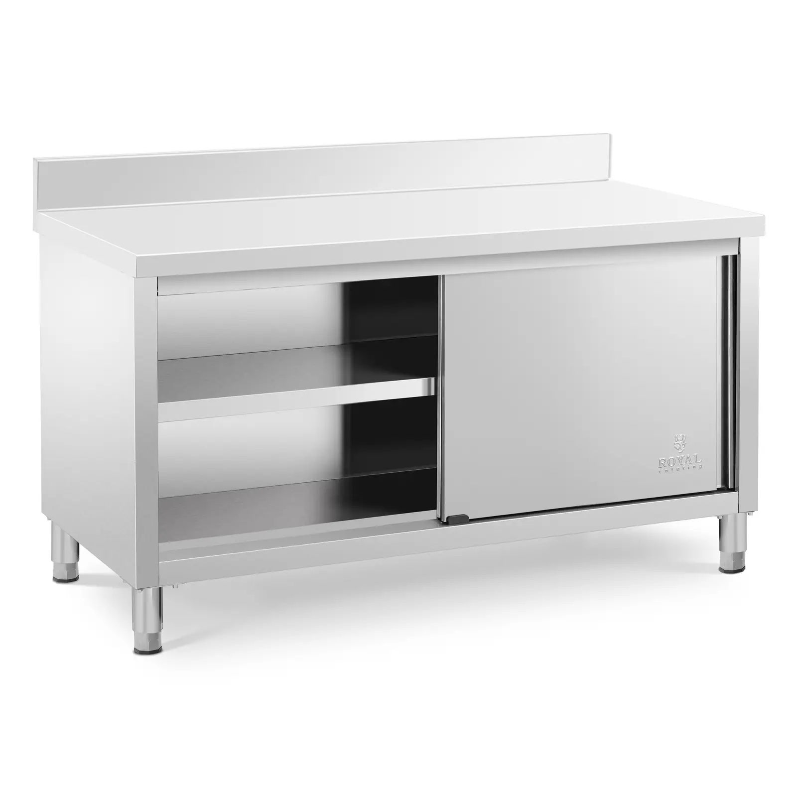 Szafka robocza - drzwi przesuwne - 150 x 70 cm - tylny rant - 600 kg | RCSSCB-150x70-EB