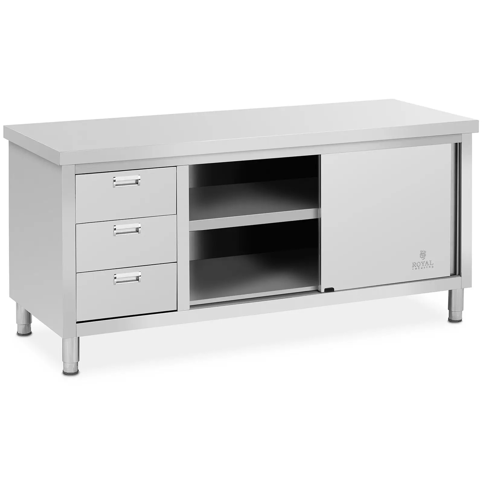 Szafka robocza - drzwi przesuwne - 180 x 70 x 85 cm - 500 kg | RCSSCB-180X70-S