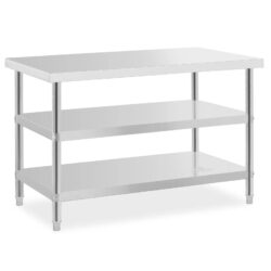 Stół roboczy - 2 półek - 120 x 70 cm - 500 kg