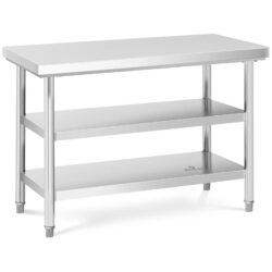 Stół roboczy - 3 poziomów - 120 x 60 cm - 500 kg | RCWT-120X60-3L-E